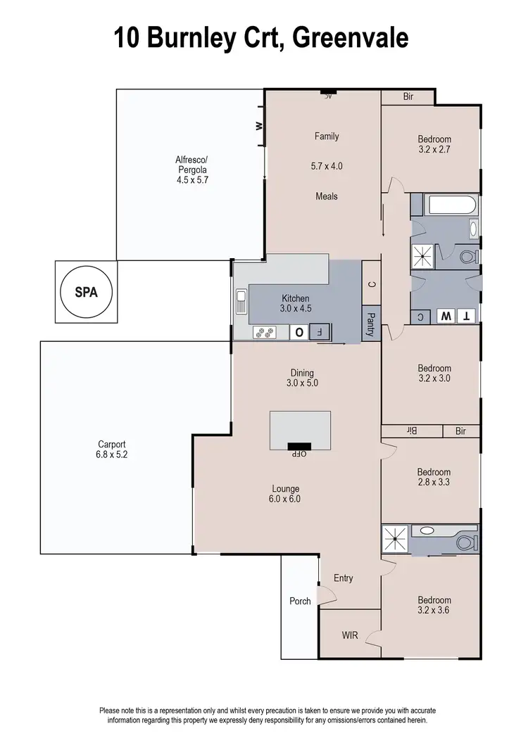 Floorplan of Homely house listing, 10 Burnley Court, Greenvale VIC 3059