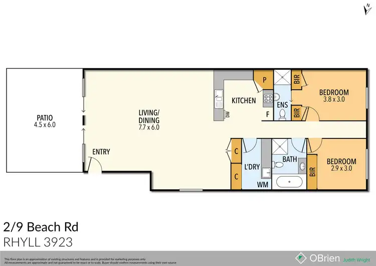 Floorplan of Homely apartment listing, 2/9 Beach Road, Rhyll VIC 3923