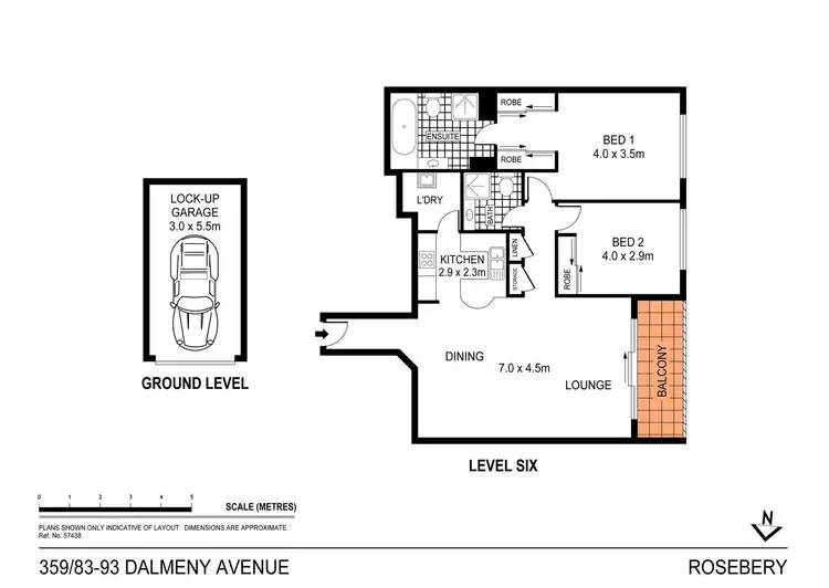 Floorplan of Homely apartment listing, 359/83 - 93 Dalmeny Avenue, Rosebery NSW 2018