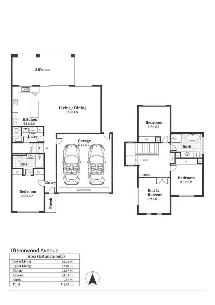 Floorplan of Homely house listing, 1B Horwood Avenue, Rostrevor SA 5073