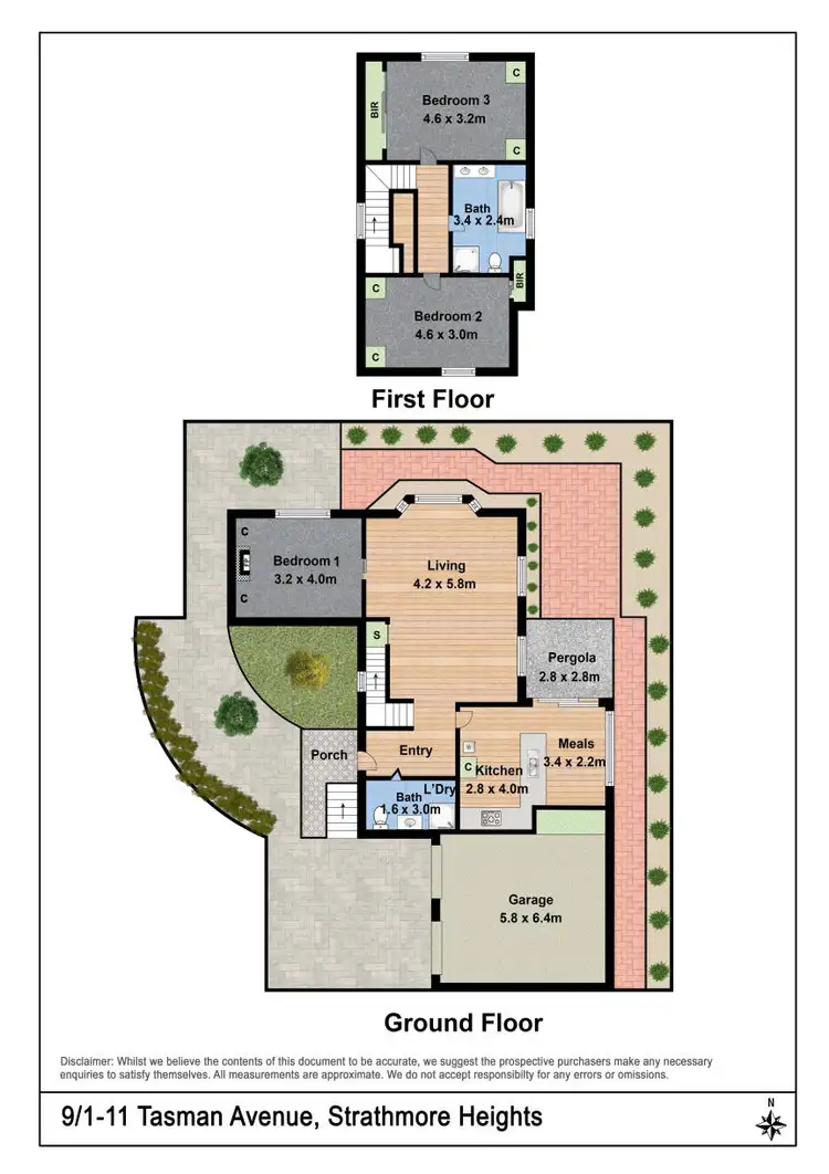 Floorplan of Homely townhouse listing, 9/1-11 Tasman Ave, Strathmore Heights VIC 3041