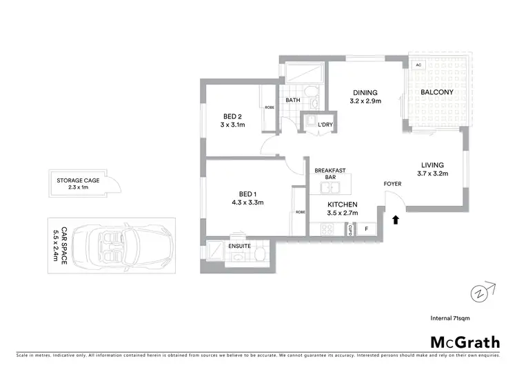 Floorplan of Homely apartment listing, 205/23 Rosebery Avenue, Rosebery NSW 2018