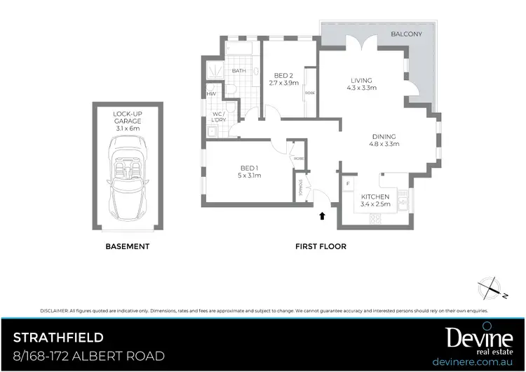 Floorplan of Homely apartment listing, 8/168-172 Albert Road, Strathfield NSW 2135