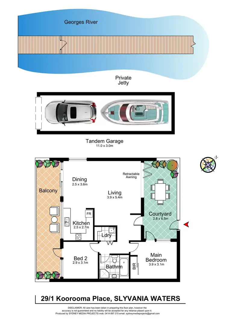 Floorplan of Homely villa listing, 29/1 Koorooma Place, Sylvania NSW 2224