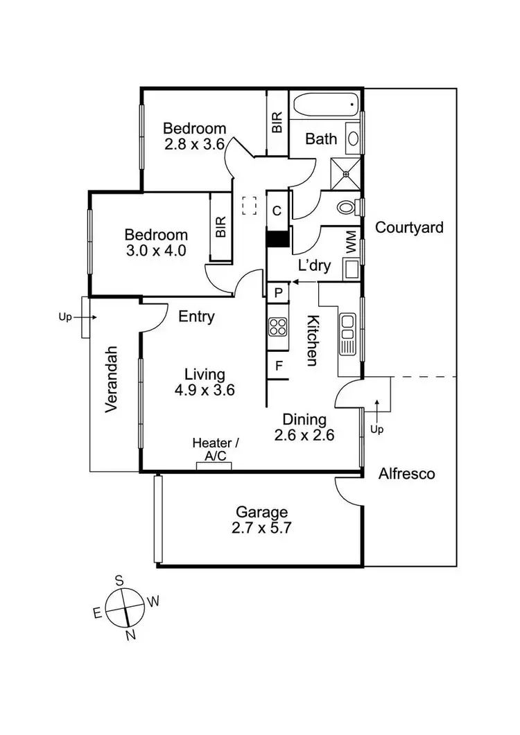 Floorplan of Homely unit listing, 3/616 Moreland Road, Brunswick West VIC 3055