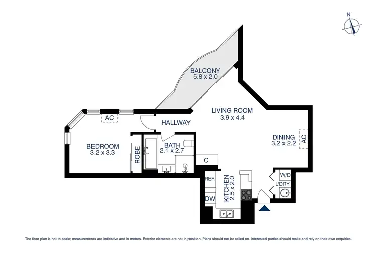 Floorplan of Homely apartment listing, 110/13-15 Hassall Street, Parramatta NSW 2150