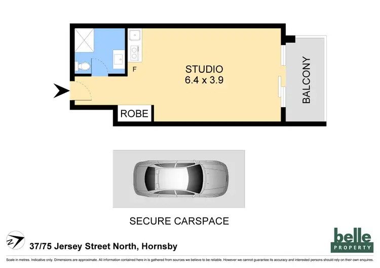 Floorplan of Homely unit listing, 37/75-79 Jersey Street, Hornsby NSW 2077