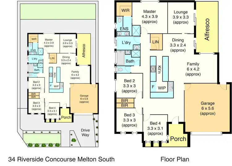 Floorplan of Homely house listing, 34 Riverside Concourse, Cobblebank VIC 3338