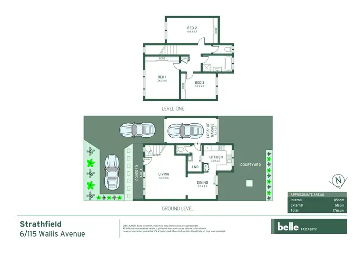 Floorplan of Homely townhouse listing, 6/115 Wallis Avenue, Strathfield NSW 2135