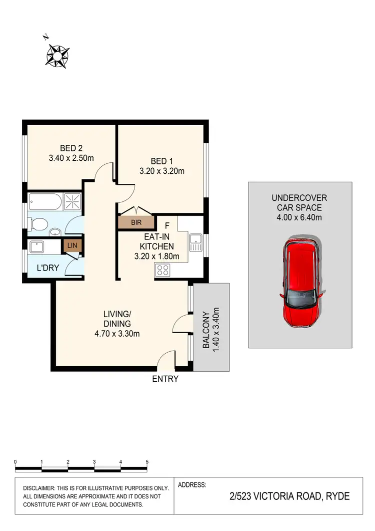 Floorplan of Homely apartment listing, 2/523 Victoria Road, Ryde NSW 2112