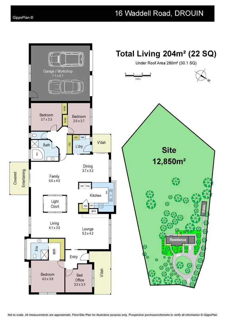 Floorplan of Homely house listing, 16 Waddell Road, Drouin VIC 3818