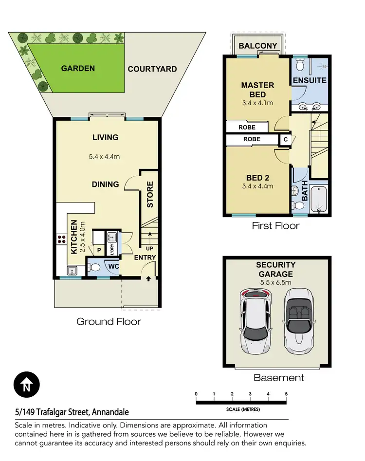 Floorplan of Homely townhouse listing, 5/149 Trafalgar Street, Annandale NSW 2038