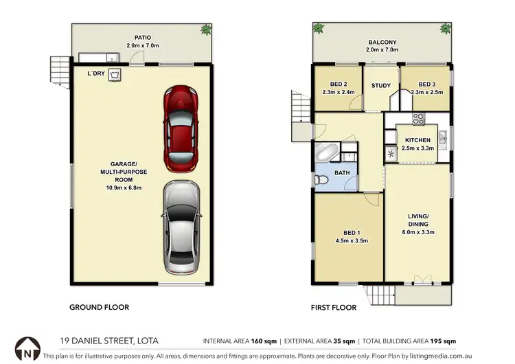 Floorplan of Homely house listing, 19 Daniel Street, Lota QLD 4179