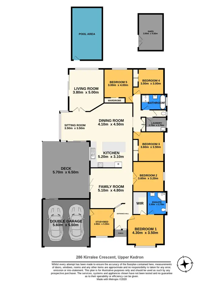 Floorplan of Homely house listing, 286 Kirralee Crescent, Upper Kedron QLD 4055