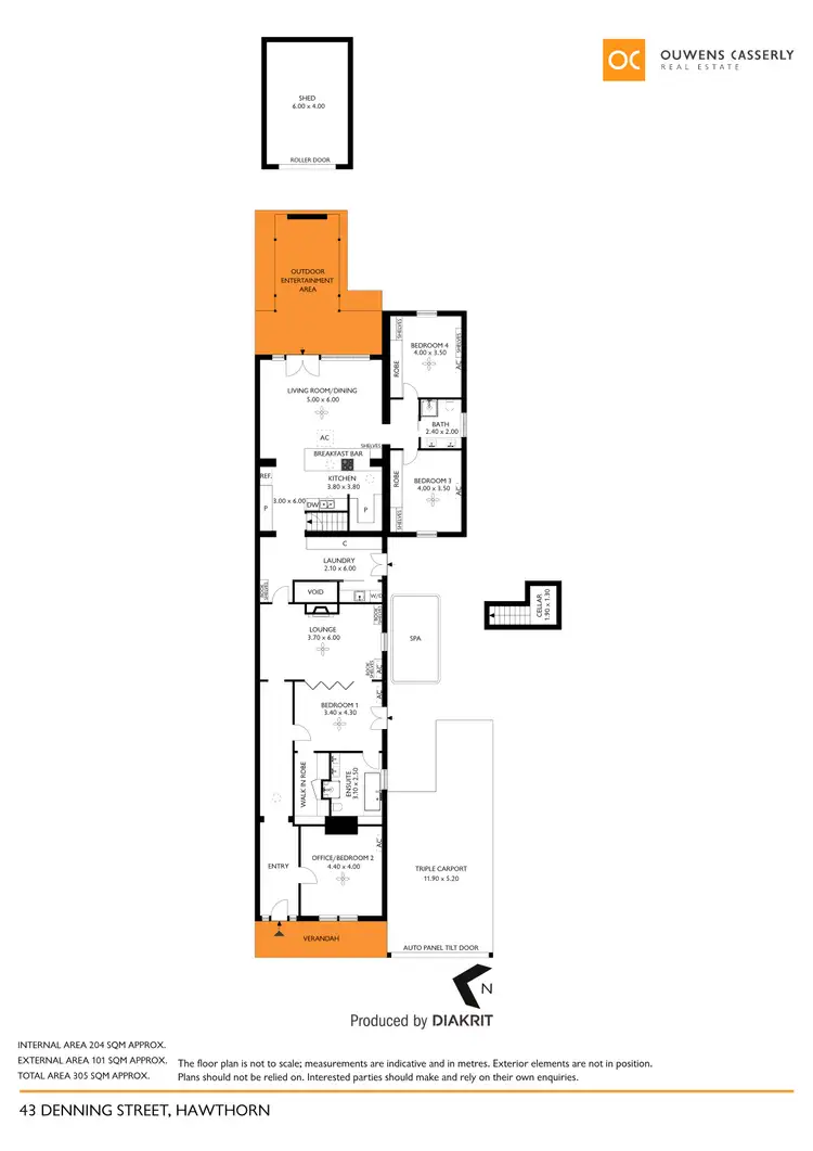 Floorplan of Homely house listing, 43 Denning Street, Hawthorn SA 5062
