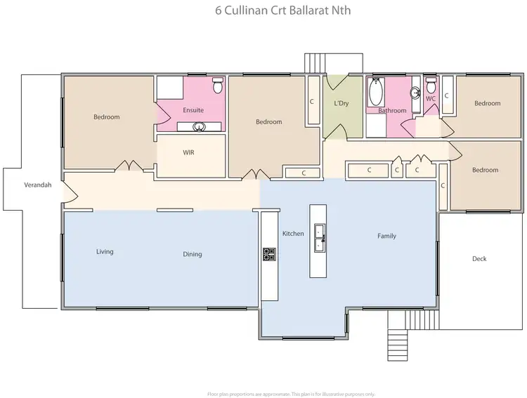 Floorplan of Homely house listing, 6 Cullinan Court, Ballarat North VIC 3350
