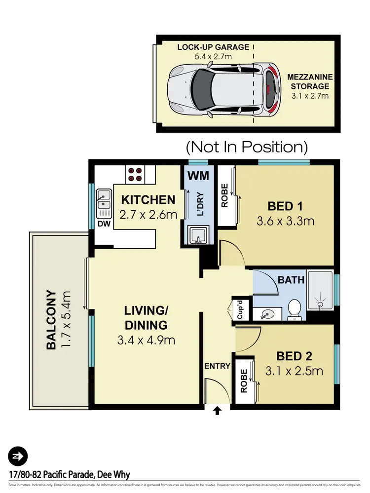 Floorplan of Homely apartment listing, 17/80-82 Pacific Parade, Dee Why NSW 2099