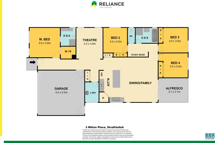 Floorplan of Homely house listing, 3 Milton Place, Strathtulloh VIC 3338