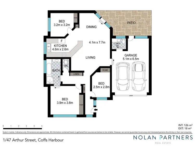 Floorplan of Homely villa listing, 1/47 Arthur Street, Coffs Harbour NSW 2450