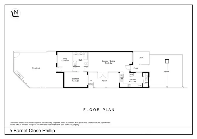 Floorplan of Homely townhouse listing, 5 Barnet Close, Swinger Hill ACT 2606