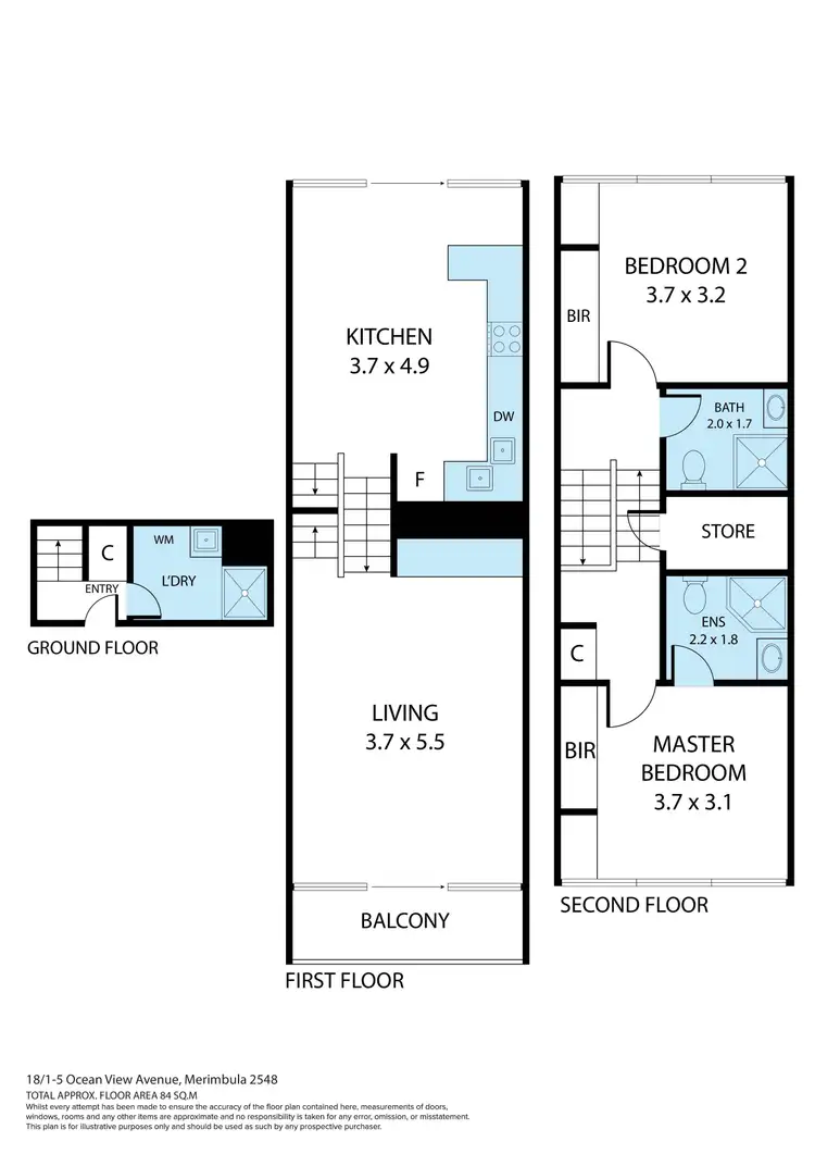 Floorplan of Homely unit listing, 18/1-5 Ocean View Avenue, Merimbula NSW 2548
