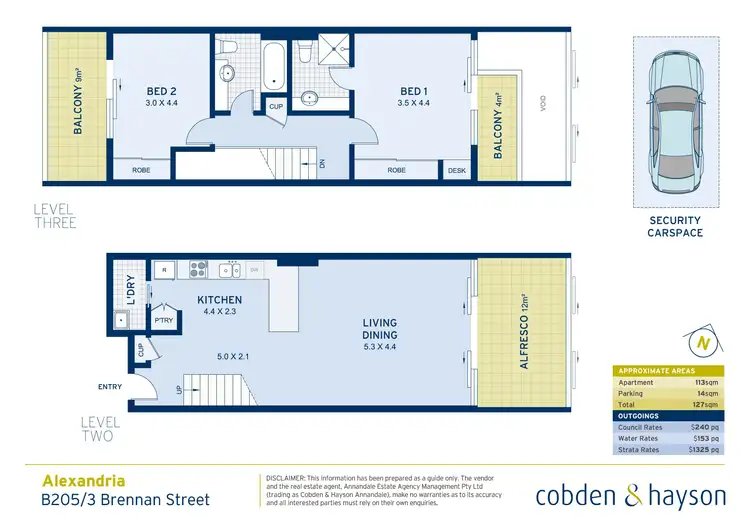 Floorplan of Homely apartment listing, B205/3 Brennan Street, Alexandria NSW 2015