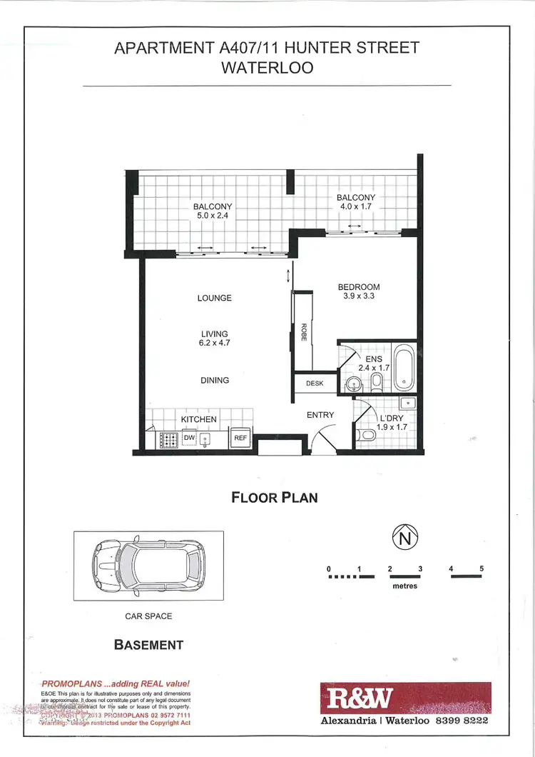 Floorplan of Homely apartment listing, A407/11 Hunter Street, Waterloo NSW 2017