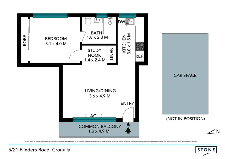 Floorplan of Homely unit listing, 5/21 Flinders Road, Cronulla NSW 2230