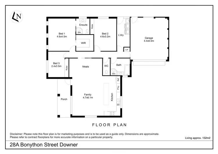 Floorplan of Homely house listing, 1/28 Bonython Street, Downer ACT 2602