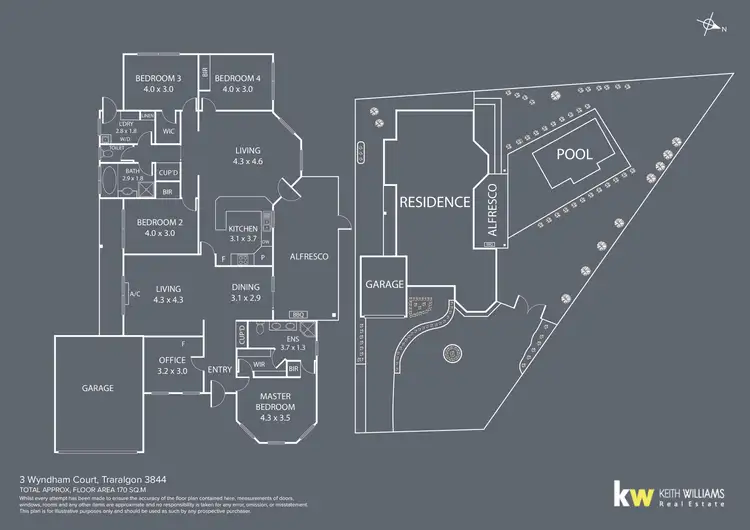 Floorplan of Homely house listing, 3 Wyndham Court, Traralgon VIC 3844