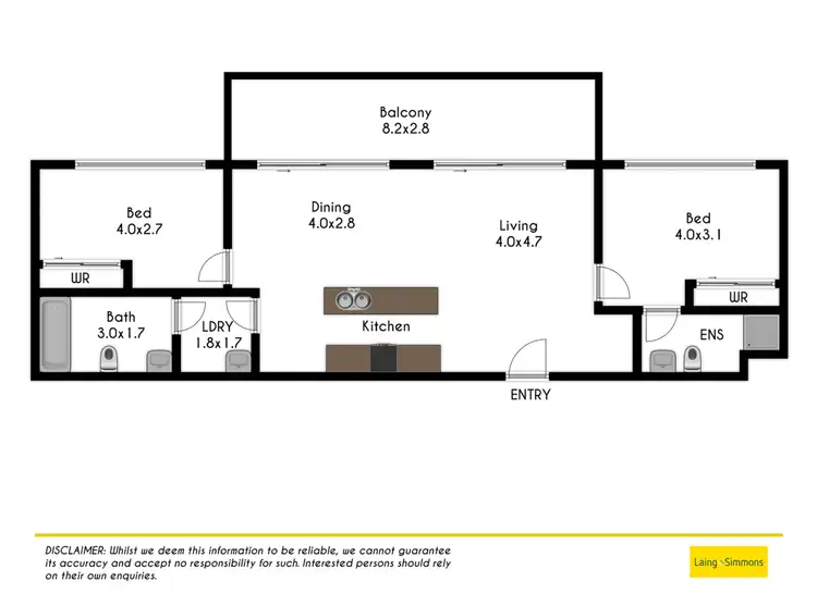 Floorplan of Homely unit listing, 13/4 Seymour Street, Ropes Crossing NSW 2760