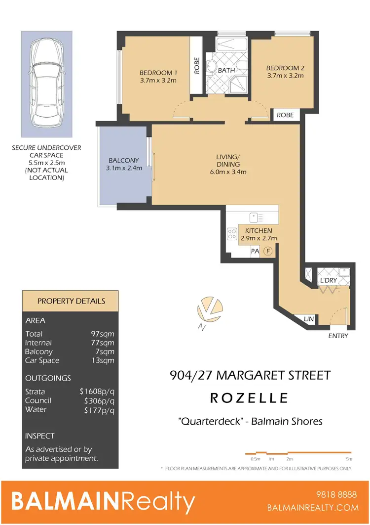 Floorplan of Homely apartment listing, 904/27 Margaret Street, Rozelle NSW 2039