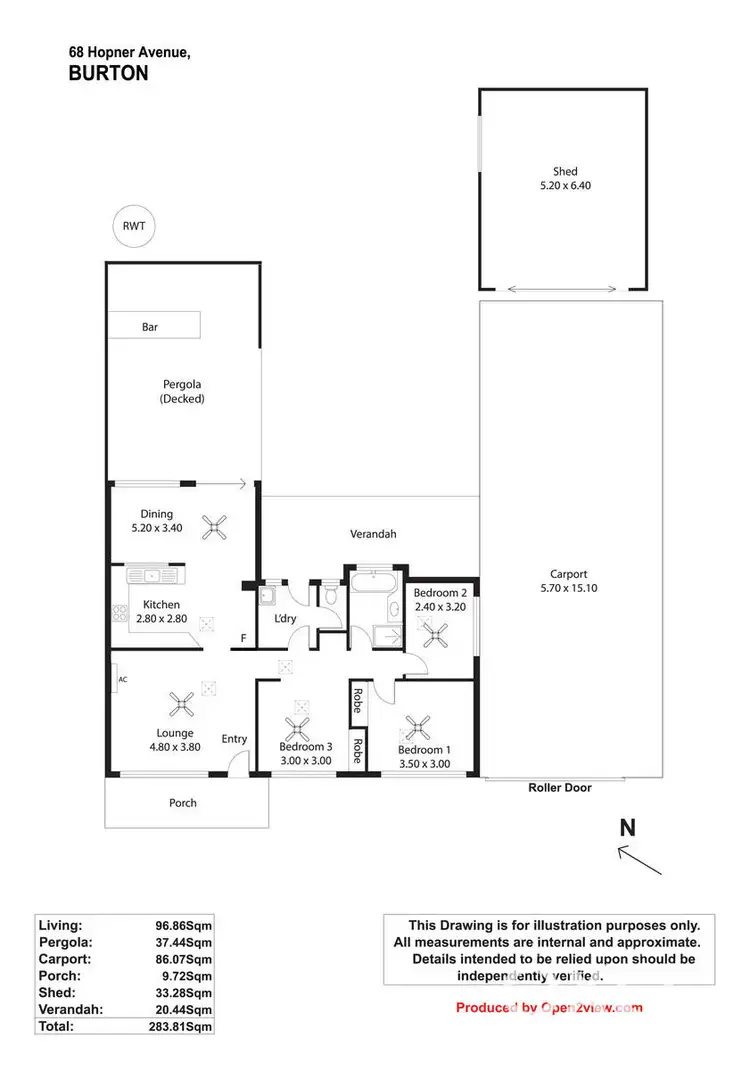 Floorplan of Homely house listing, 68 Hopner Avenue, Burton SA 5110