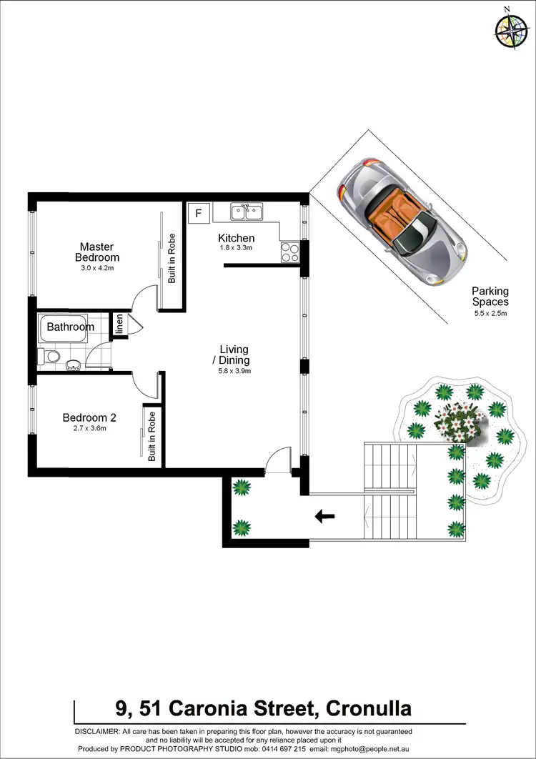 Floorplan of Homely unit listing, 9/51 Caronia Avenue, Woolooware NSW 2230