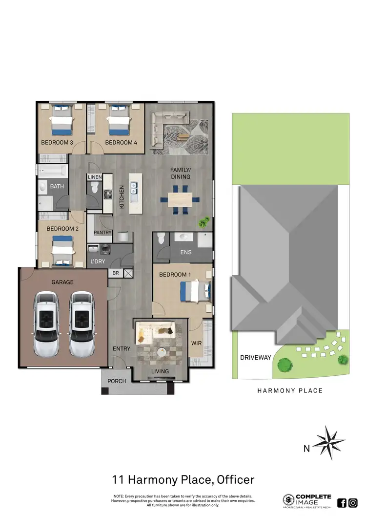 Floorplan of Homely house listing, 11 Harmony Place, Officer VIC 3809