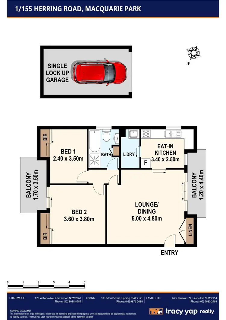 Floorplan of Homely unit listing, 1/155 Herring Road, Macquarie Park NSW 2113