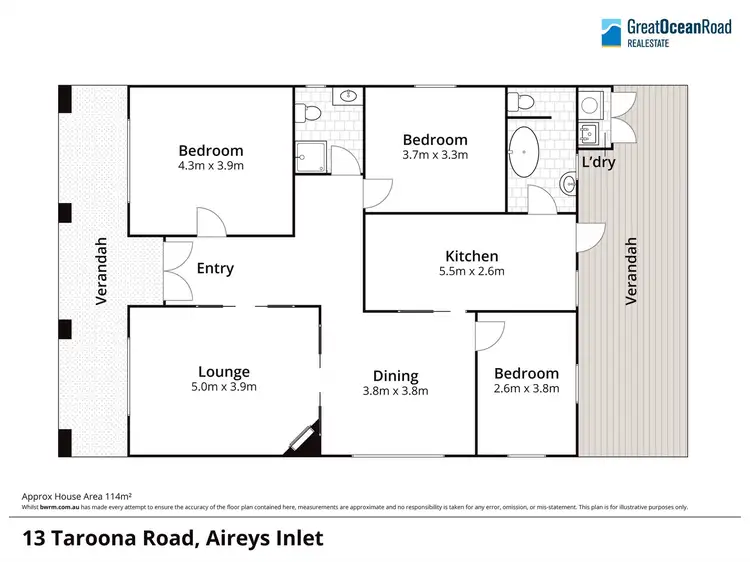 Floorplan of Homely house listing, 13 Taroona Road, Aireys Inlet VIC 3231
