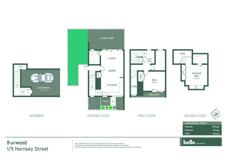 Floorplan of Homely townhouse listing, 1/5 Hornsey Street, Burwood NSW 2134