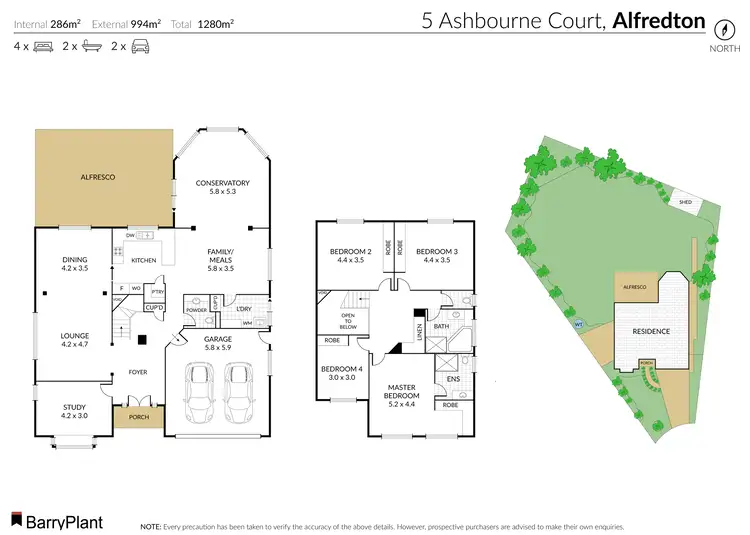 Floorplan of Homely house listing, 5 Ashbourne Court, Alfredton VIC 3350