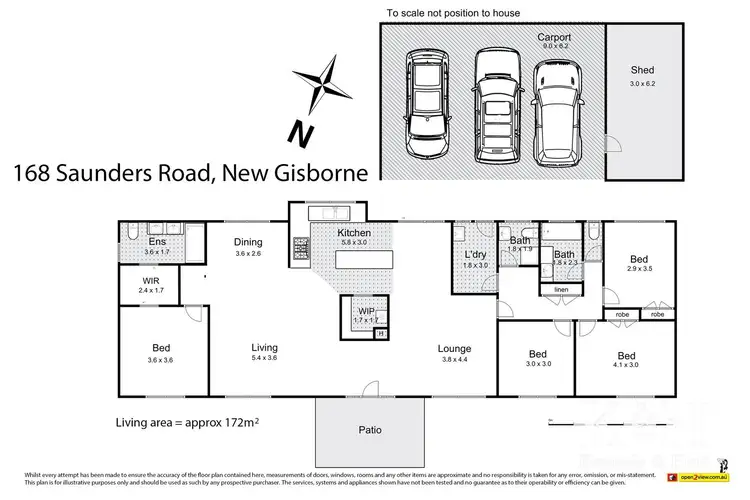 Floorplan of Homely house listing, 168 Saunders Road, New Gisborne VIC 3438