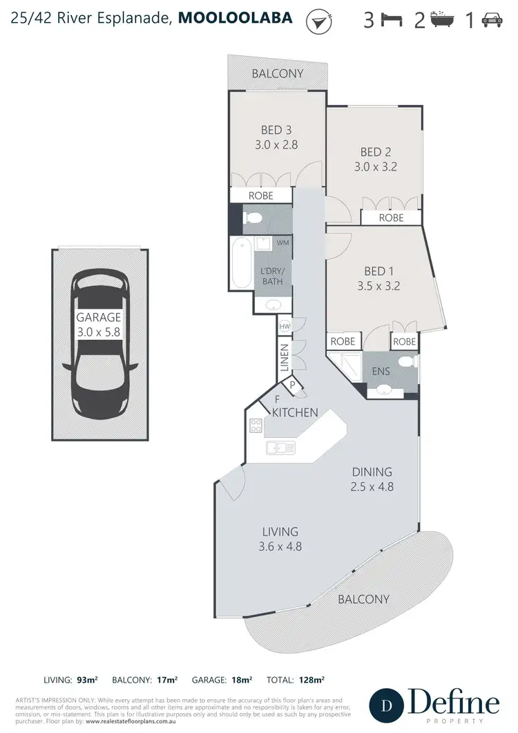 Floorplan of Homely apartment listing, 25/42-56 River Esplanade, Mooloolaba QLD 4557