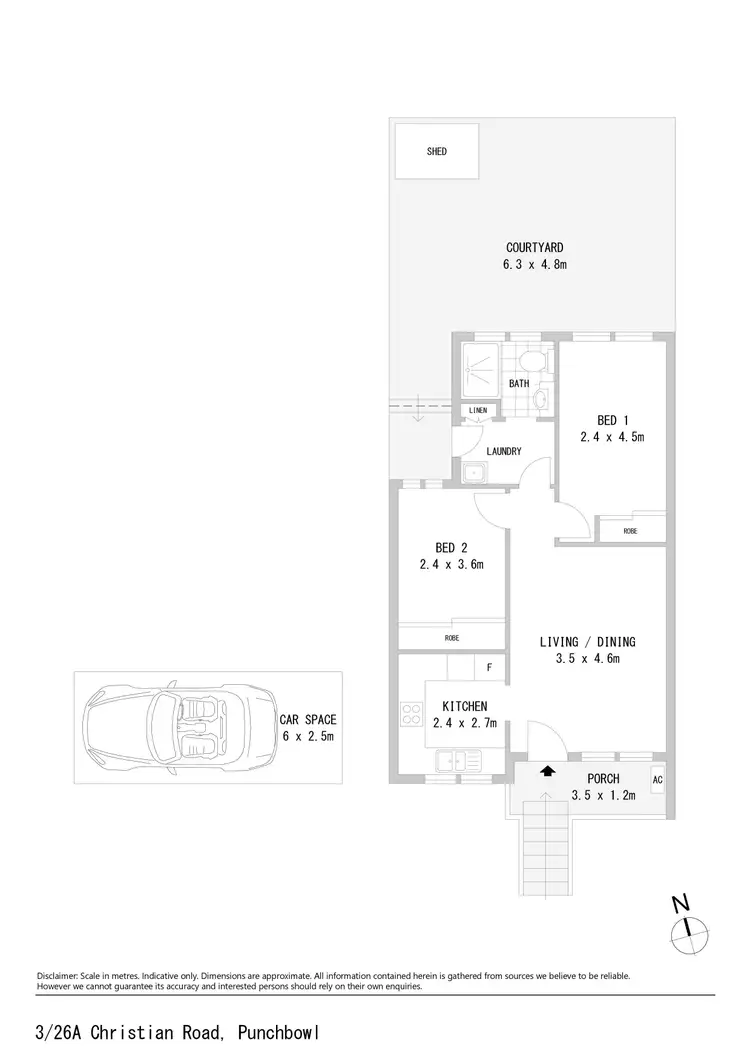 Floorplan of Homely villa listing, 3/26a Christian Road, Punchbowl NSW 2196