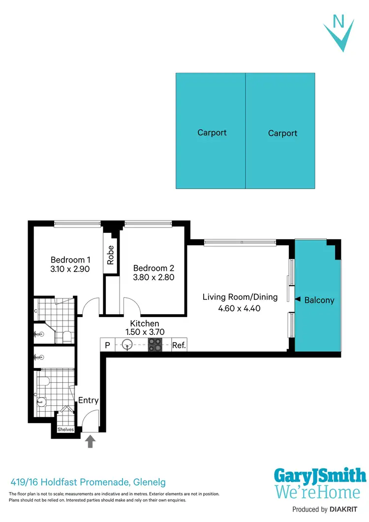 Floorplan of Homely apartment listing, 419/16 Holdfast Promenade, Glenelg SA 5045