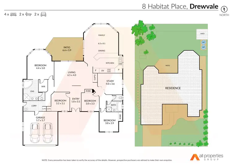 Floorplan of Homely house listing, 8 Habitat Place, Drewvale QLD 4116