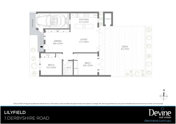 Floorplan of Homely semi-detached listing, 1 Derbyshire Road, Lilyfield NSW 2040