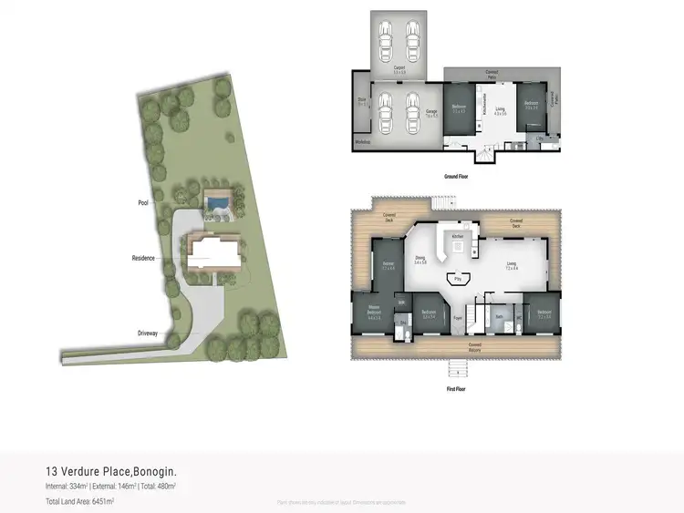 Floorplan of Homely house listing, 13 Verdure Place, Bonogin QLD 4213