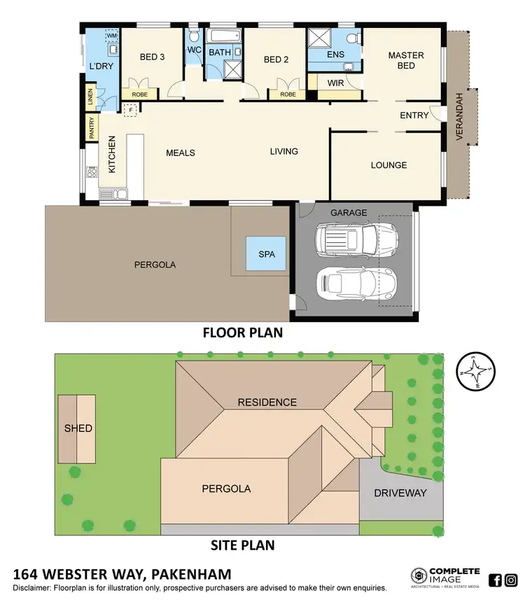 Floorplan of Homely house listing, 164 Webster Way, Pakenham VIC 3810