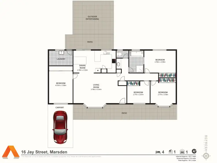 Floorplan of Homely house listing, 16 Jay Street, Marsden QLD 4132