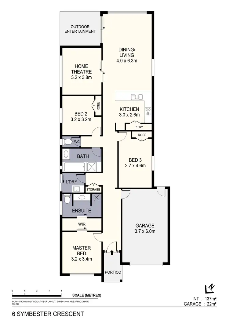 Floorplan of Homely house listing, 6 Symbester Crescent, Eaglehawk VIC 3556