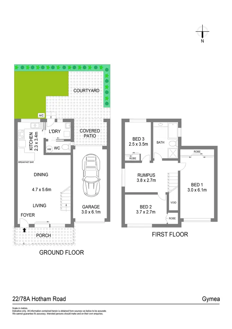 Floorplan of Homely townhouse listing, 22/78a Hotham Road, Gymea NSW 2227